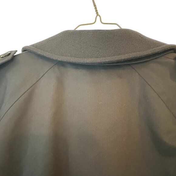 Burberry Trench Coat Men's Authentic size 44 T Double breasted black - Picture 15 of 16